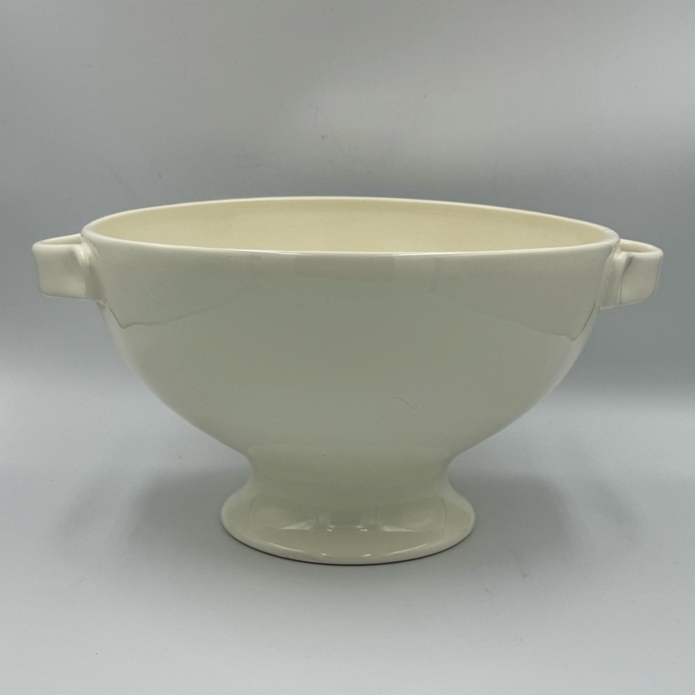 Pottery Barn Studio Ivory by Barbara Eiger Large Pedestal Serving Bowl